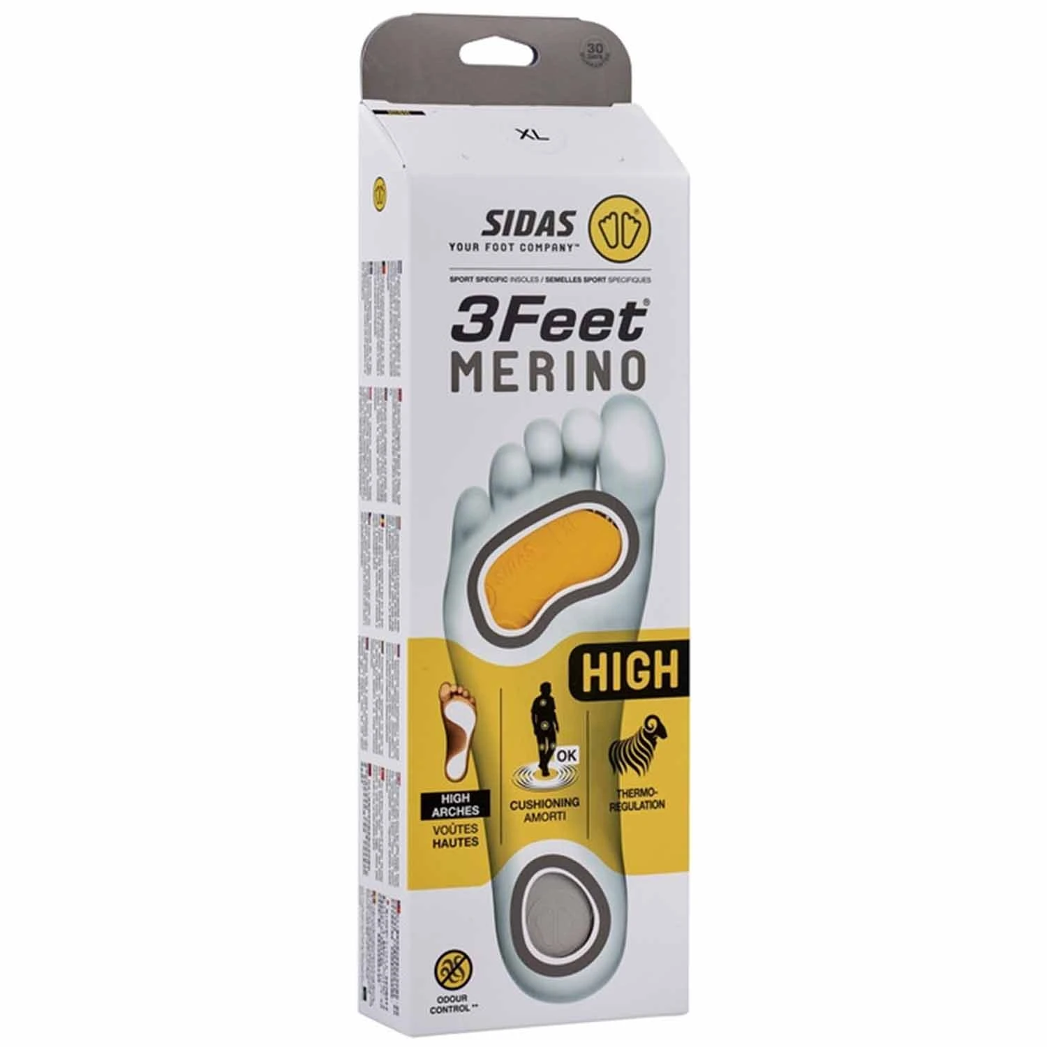 Sidas 3 Feet Merino High Orthotic Insole 2 Sidas 3 Feet Merino High Orthotic Insole - Image 2